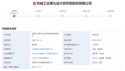 機械九院擬IPO 研發(fā)投入過億，信息技術咨詢服務引領創(chuàng)新